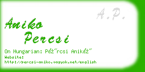 aniko percsi business card